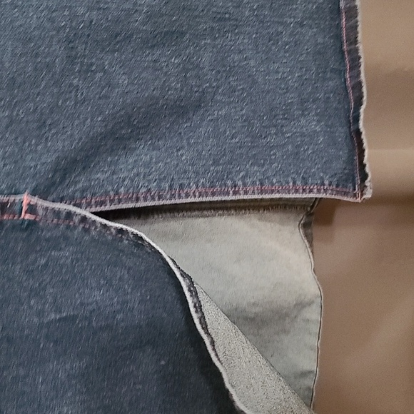 CJ Jeans Womens Denim Skirt Ankle Length Maxi Modest Darker Wash Size 12 EUC - Picture 7 of 12